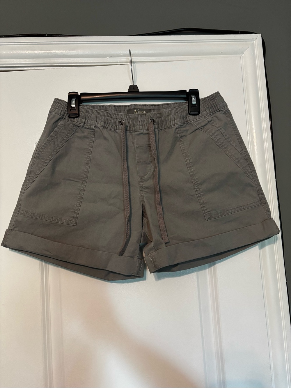 Natural Reflections Women's Casual Drawstring Shorts - Gray Medium